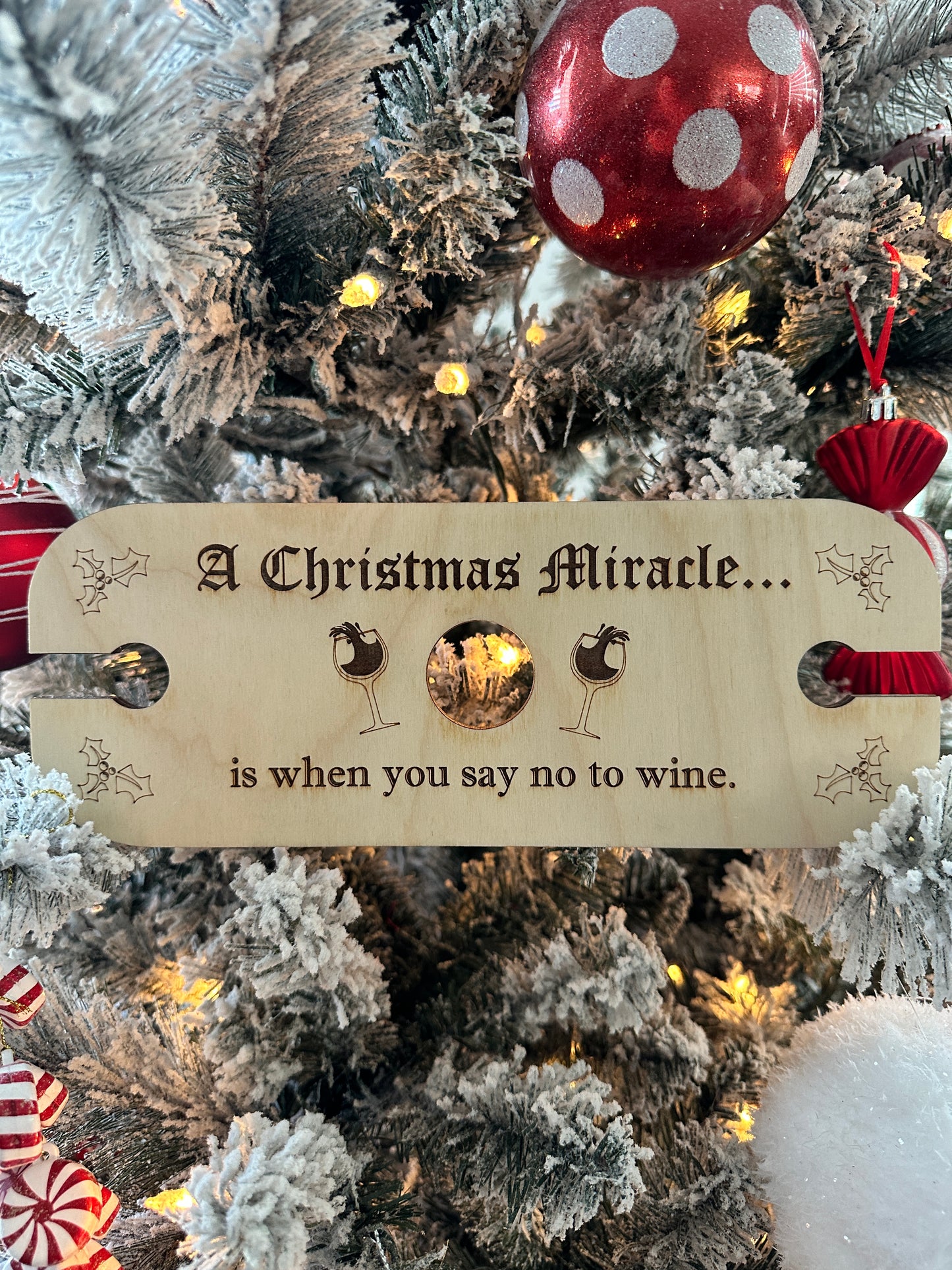 A Christmas Miracle Wine Caddy